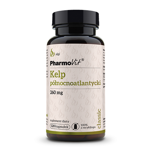 KELP PÓŁNOCNOATLANTYCKI (260 mg) BEZGLUTENOWY 120 KAPSUŁEK – PHARMOVIT (CLASSIC)
