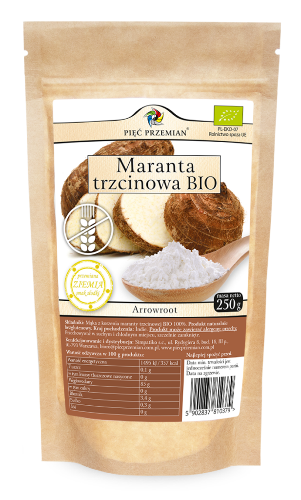 MARANTA TRZCINOWA BEZGLUTENOWA BIO 250 g – PIĘĆ PRZEMIAN