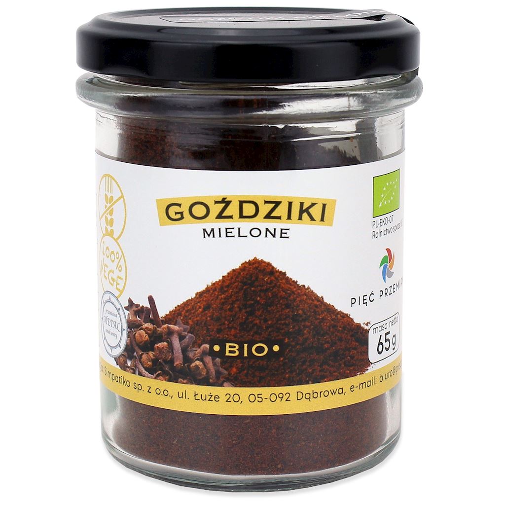 GOŹDZIKI MIELONE BEZGLUTENOWE BIO 65 g – PIĘĆ PRZEMIAN