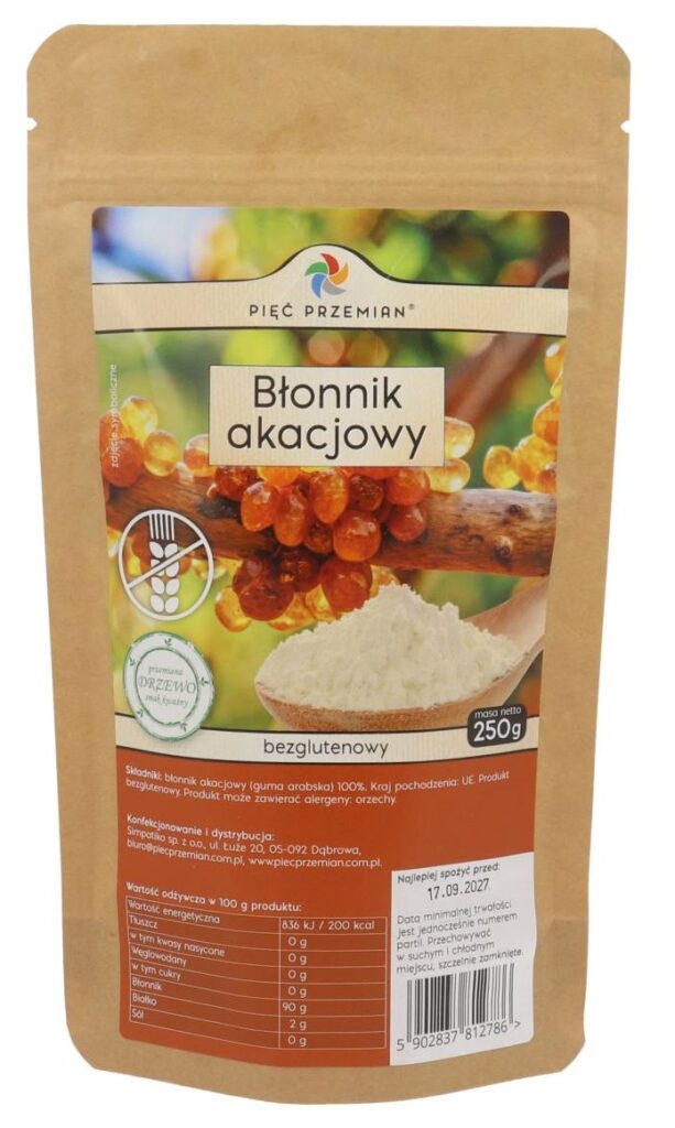BŁONNIK AKACJOWY BEZGLUTENOWY 250 g – PIĘĆ PRZEMIAN