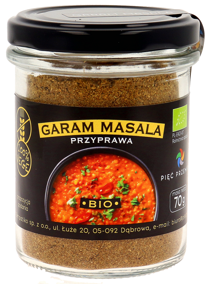 GARAM MASALA BEZGLUTENOWA BIO 70 g – PIĘĆ PRZEMIAN