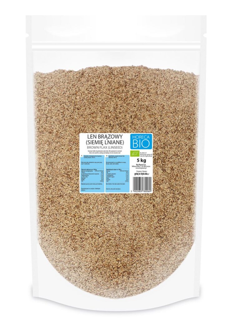 LEN BRĄZOWY (SIEMIĘ LNIANE) BIO 5 kg – HORECA (BIO PLANET)