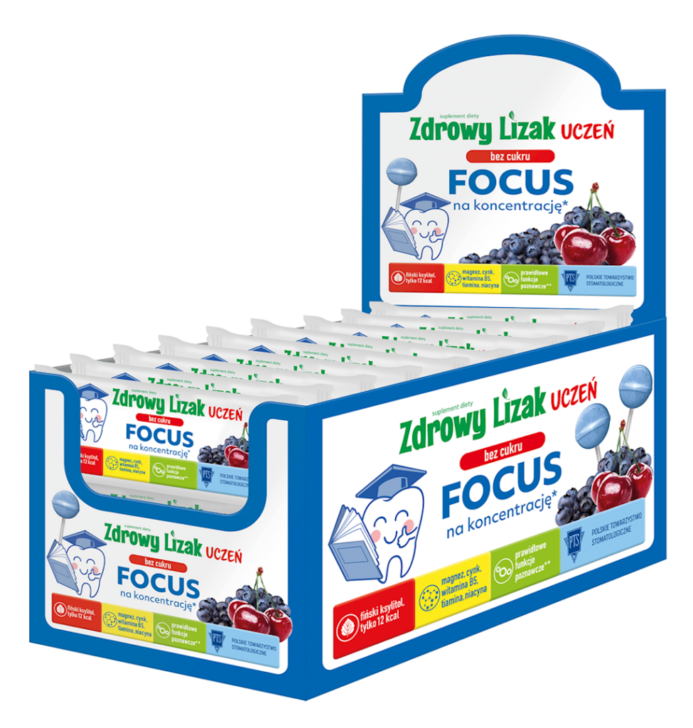 LIZAK O SMAKU WIŚNIA – JAGODA NA KONCENTRACJĘ BEZ CUKRU BEZGLUTENOWY 6 g – ZDROWY LIZAK (MNIAM MNIAM)