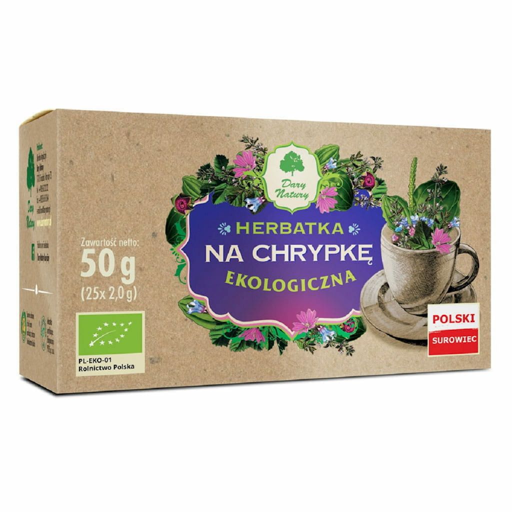 HERBATKA NA CHRYPKĘ BIO (25 x 2 g) 50 g – DARY NATURY