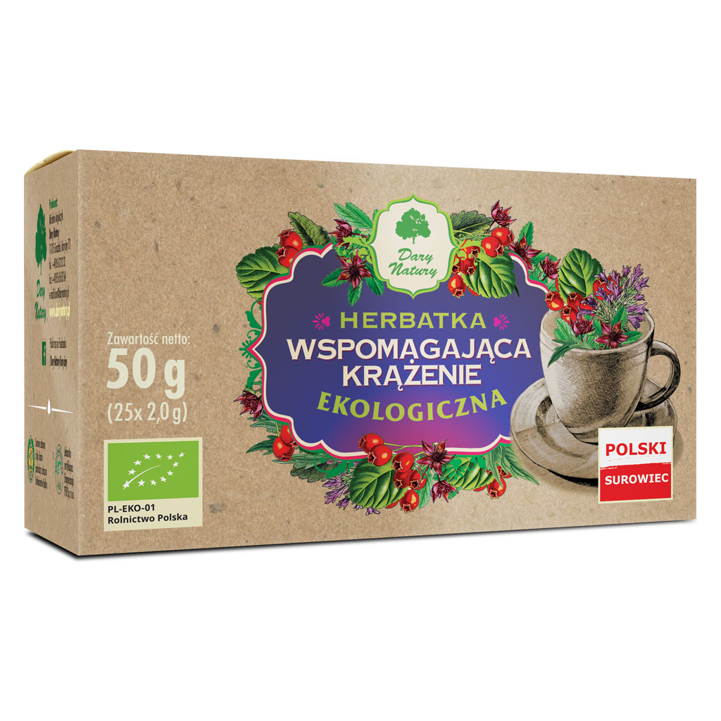 HERBATKA WSPOMAGAJĄCA KRĄŻENIE BIO (25 x 2 g) 50 g – DARY NATURY