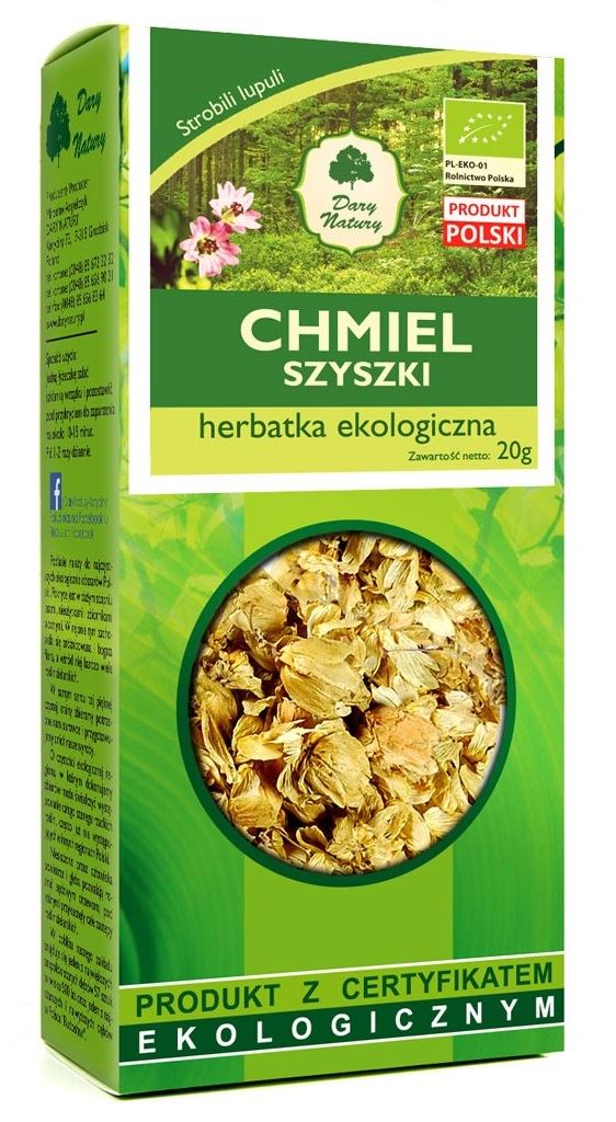 HERBATKA SZYSZKI CHMIELU BIO 20 g – DARY NATURY