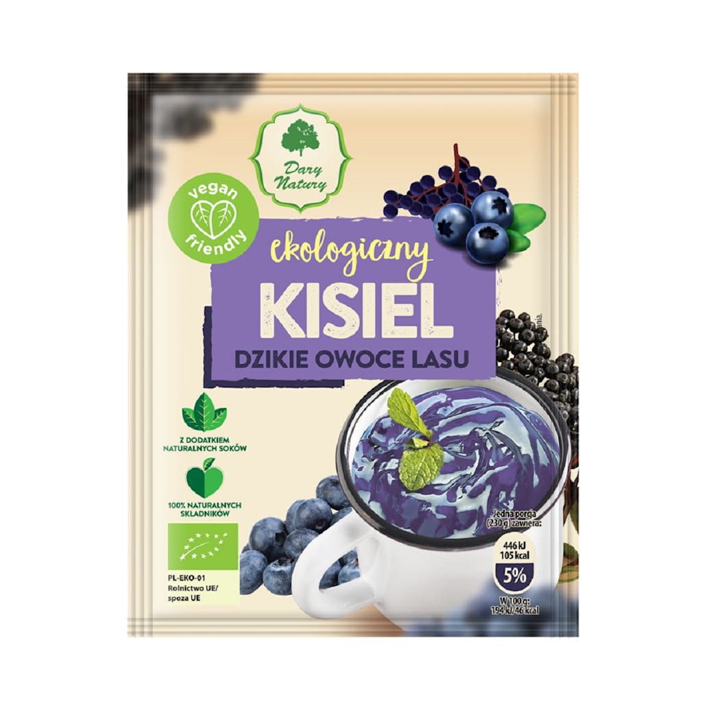 KISIEL INSTANT DZIKIE OWOCE LASU BEZGLUTENOWY BIO 30 g – DARY NATURY