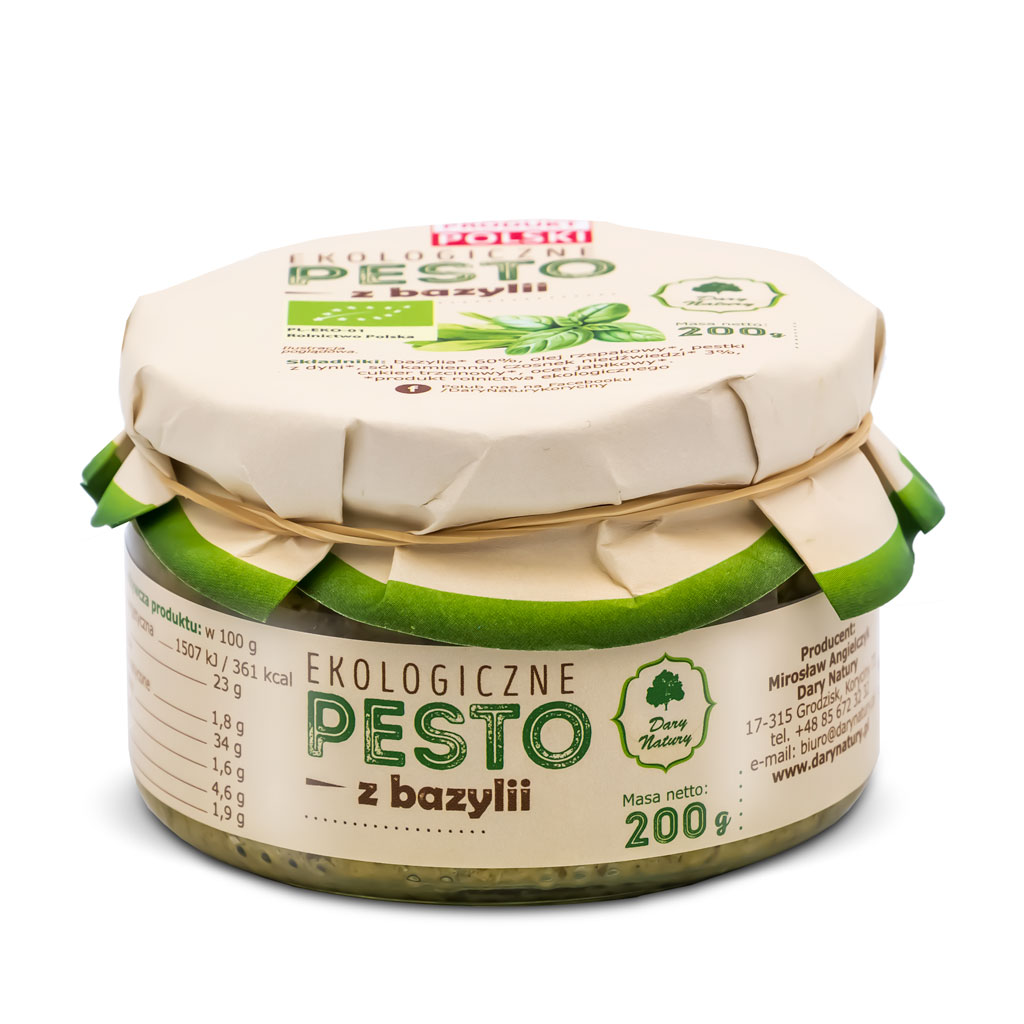 PESTO Z BAZYLII BIO 200 g – DARY NATURY