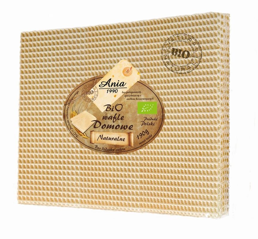WAFLE DOMOWE NATURALNE BEZ DODATKU CUKRÓW BIO 190 g – BIO ANIA