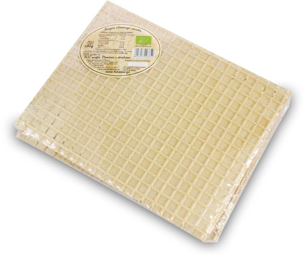 WAFLE DOMOWE Z OTRĘBAMI BEZ DODATKU CUKRÓW BIO 190 g – BIO ANIA