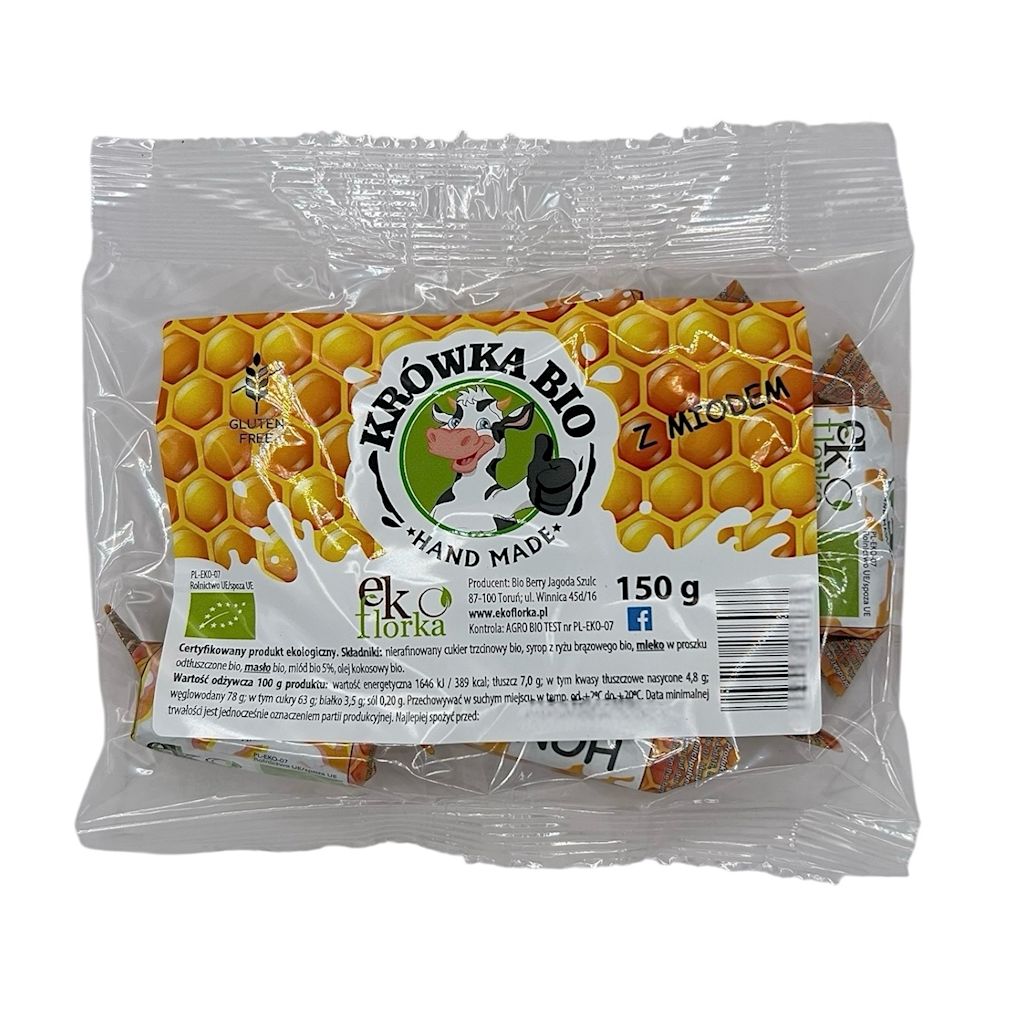 KRÓWKI Z MIODEM BEZGLUTENOWE BIO 150 g – EKOFLORKA