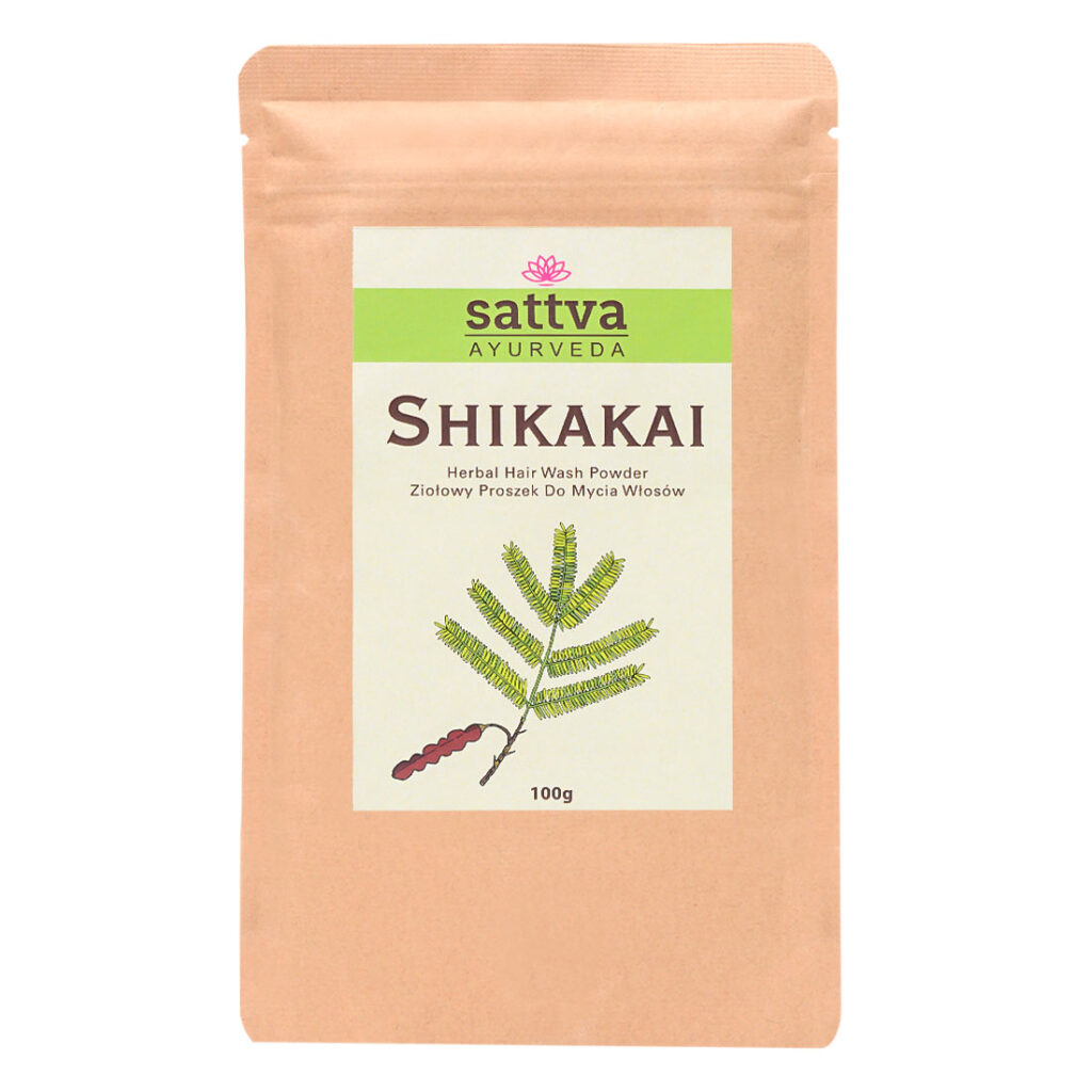 PROSZEK ZIOŁOWY DO MYCIA WŁOSÓW SHIKAKAI 100 g – SATTVA (AYURVEDA)