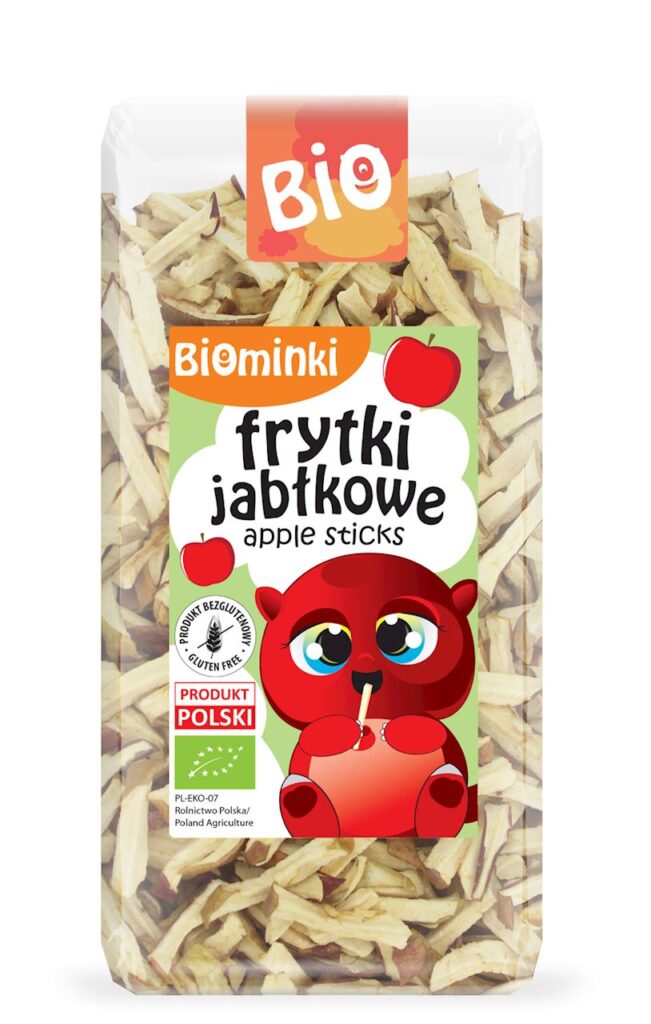 FRYTKI JABŁKOWE BEZGLUTENOWE BIO 50 g – BIOMINKI