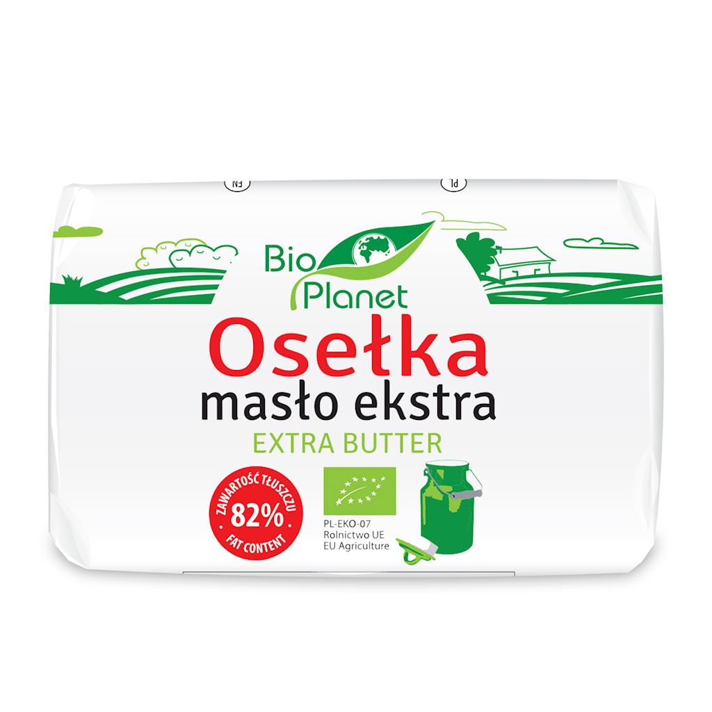 MASŁO EKSTRA OSEŁKA (82 % TŁUSZCZU) BIO 200 g – BIO PLANET