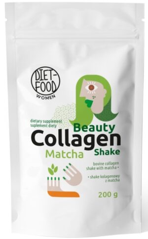 SHAKE KOLAGENOWY Z MATCHĄ W PROSZKU 200 g - DIET-FOOD (WOMEN)