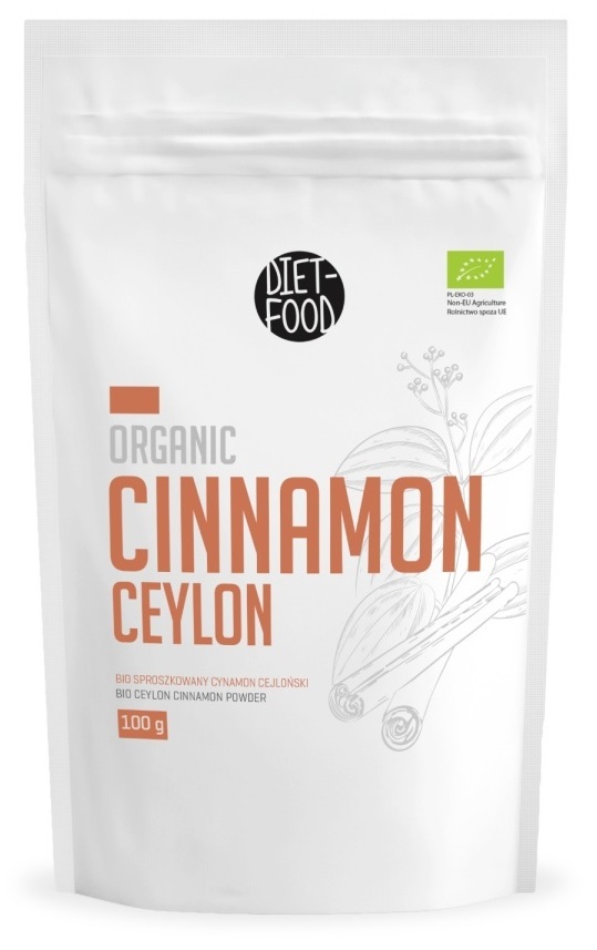 CYNAMON CEJLOŃSKI MIELONY BIO 100 g – DIET-FOOD