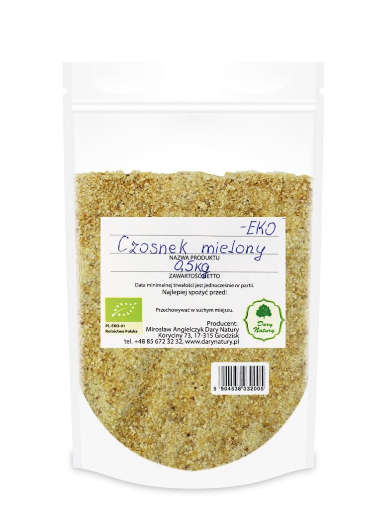 CZOSNEK MIELONY BIO 500 g – HORECA (DARY NATURY)