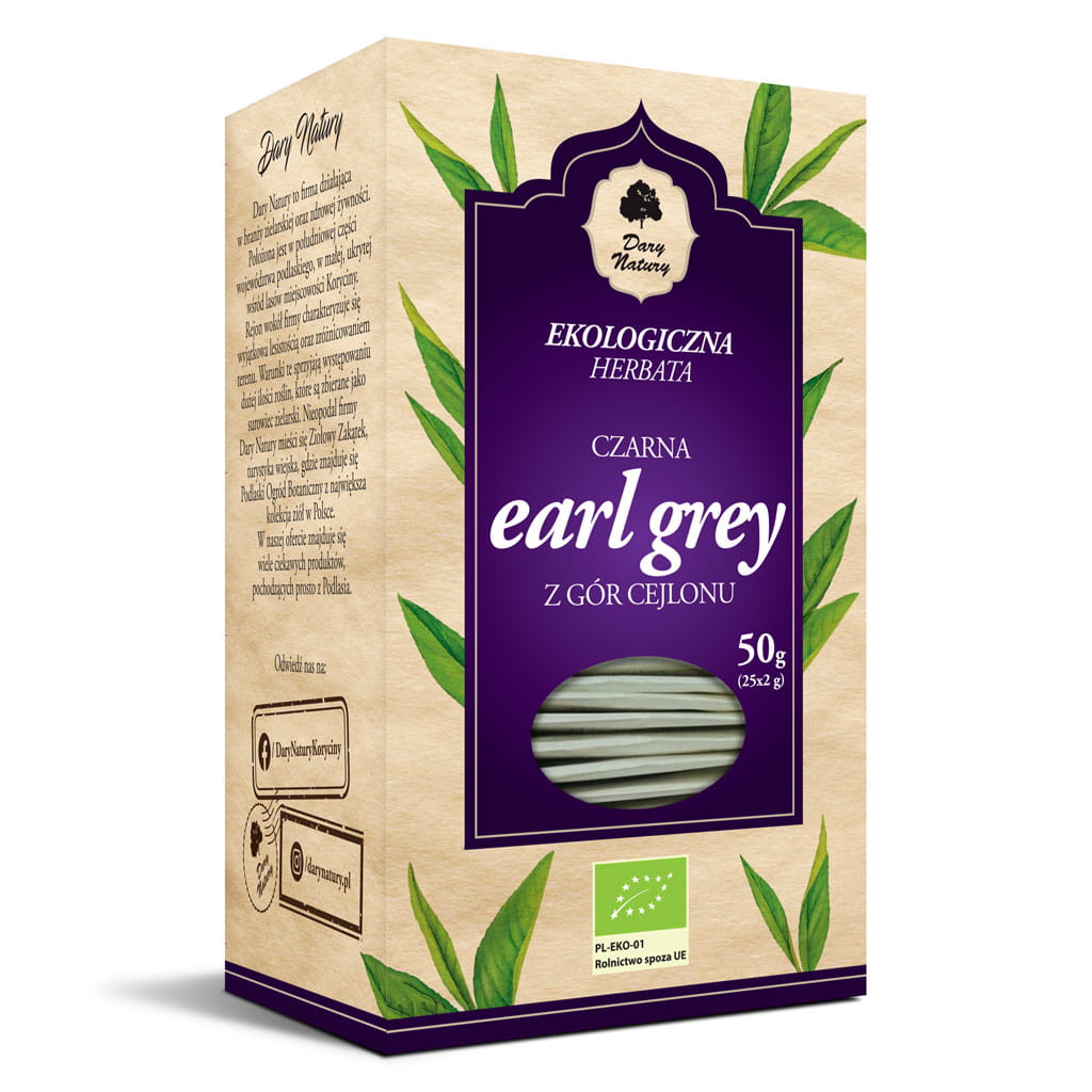HERBATA CZARNA EARL GREY BIO (25 x 2 g) 50 g – DARY NATURY
