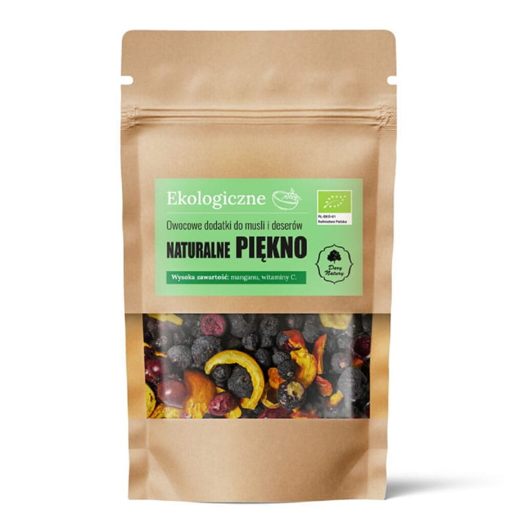 OWOCOWE DODATKI DO MUSLI I DESERÓW NATURALNE PIĘKNO BIO 20 g – DARY NATURY