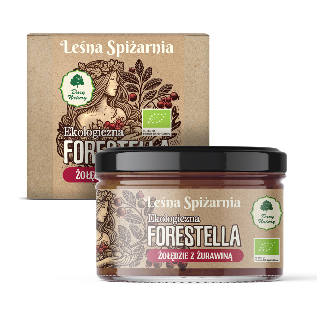 FORESTELLA ŻOŁĘDZIOWA Z ŻURAWINĄ BIO 200 g – DARY NATURY