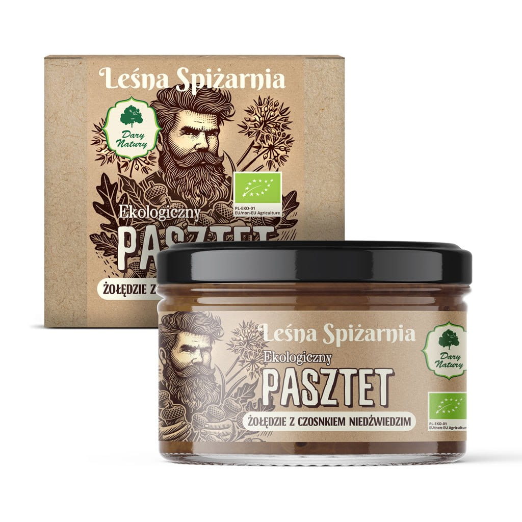 PASZTET Z ŻOŁĘDZI Z CZOSNKIEM NIEDŹWIEDZIM BIO 200 g – DARY NATURY