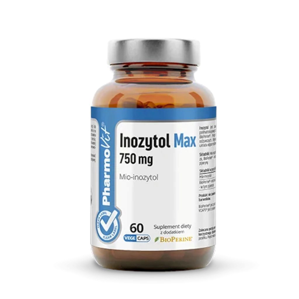 INOZYTOL MAX (750 mg) BEZGLUTENOWY 60 KAPSUŁEK – PHARMOVIT (CLEAN LABEL)