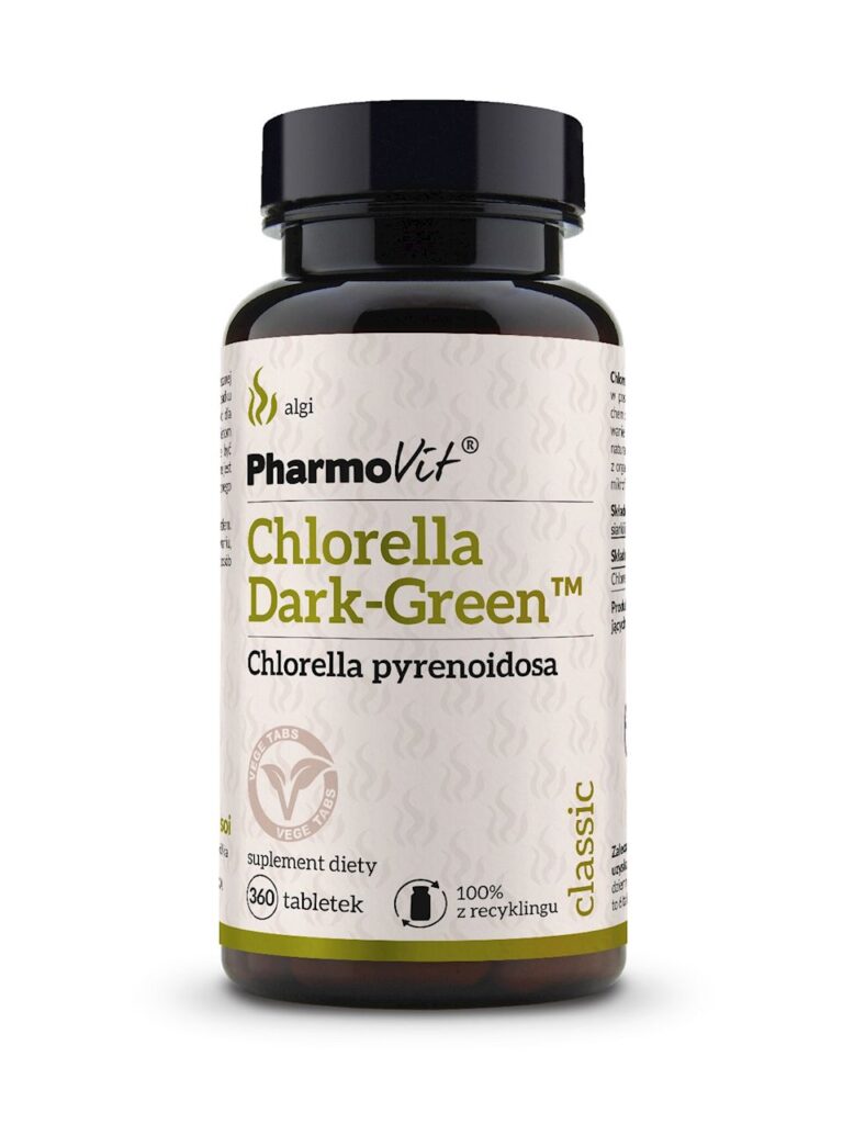 CHLORELLA DARK-GREEN (250 mg) BEZGLUTENOWA 360 TABLETEK – PHARMOVIT (CLASSIC)
