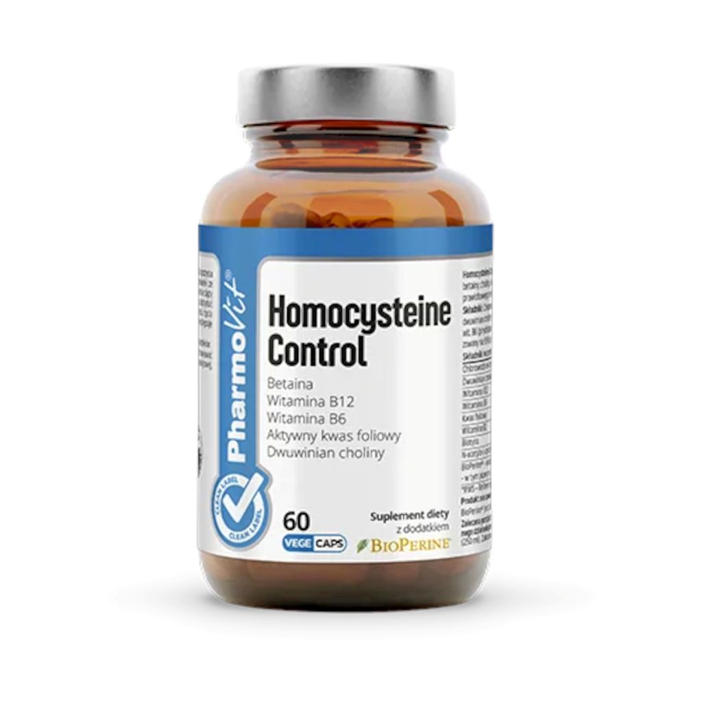 KAPSUŁKI NA METABOLIZM HOMOCYSTEINY (HOMOCYSTEINE CONTROL) BEZGLUTENOWE 60 szt. – PHARMOVIT (CLEAN LABEL)
