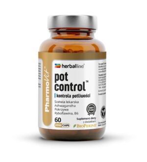 KAPSUŁKI NA KONTROLĘ POTLIWOŚCI (POT CONTROL) BEZGLUTENOWE 60 szt. - PHARMOVIT (HERBALLINE)