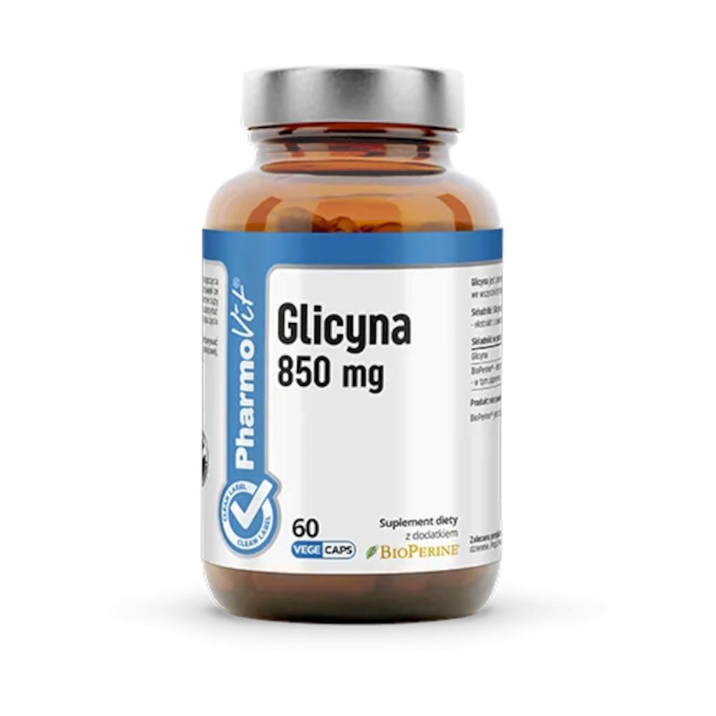 GLICYNA (850 mg) BEZGLUTENOWA 60 KAPSUŁEK – PHARMOVIT (CLEAN LABEL)