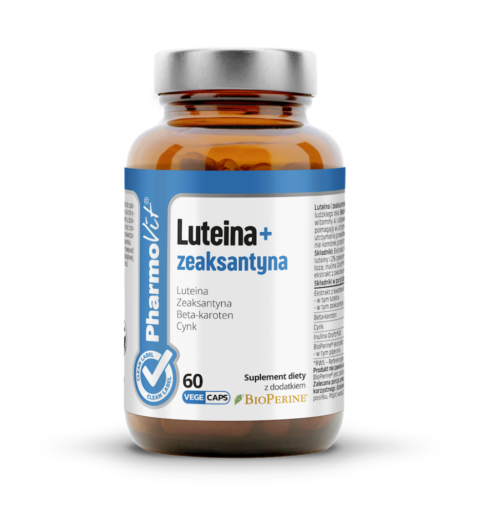 LUTEINA + ZEAKSANTYNA BEZGLUTENOWA 60 KAPSUŁEK – PHARMOVIT (CLEAN LABEL)
