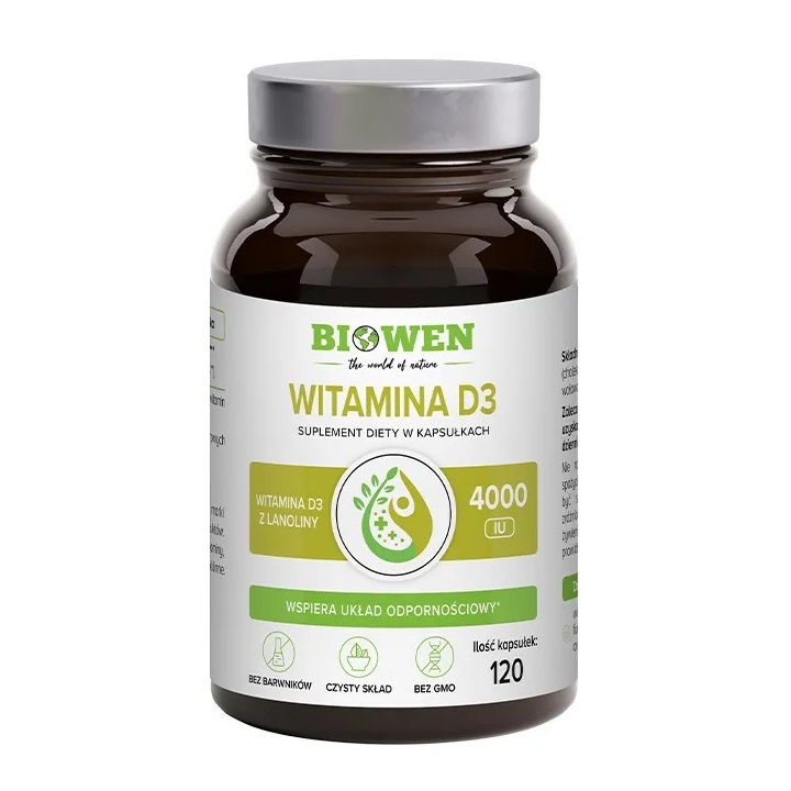 WITAMINA D3 100 µg (4000 j.m) 120 KAPSŁEK – BIOWEN