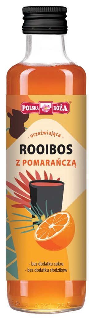 HERBATKA ROOIBOS Z POMARAŃCZĄ 250 ml – POLSKA RÓŻA