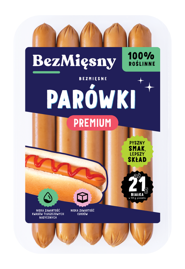 PARÓWKI ROŚLINNE PREMIUM 160 g – BEZMIĘSNY