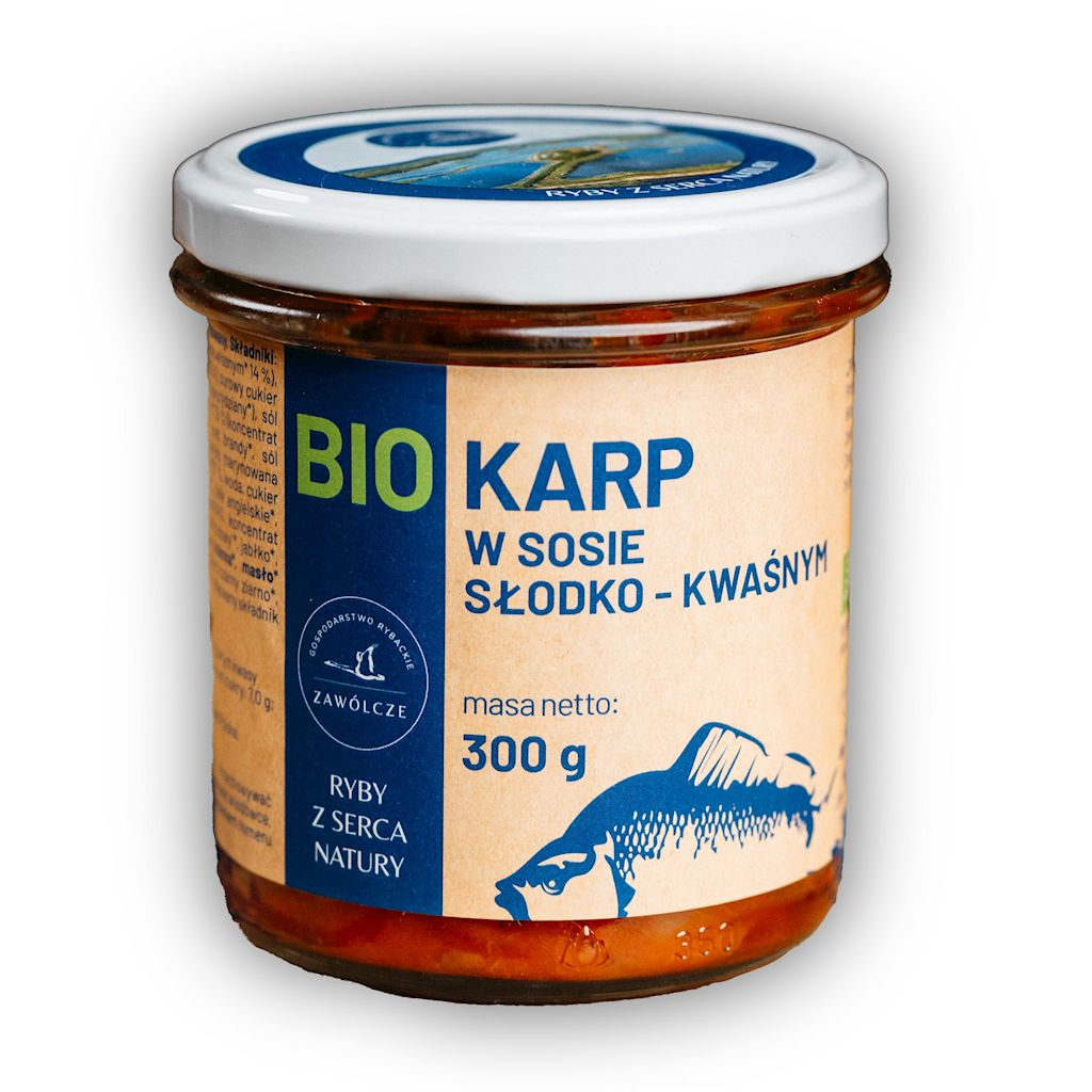 KARP W SOSIE SŁODKO – KWAŚNYM BIO 300 g – GOSPODARSTWO RYBACKIE ZAWÓLCZE