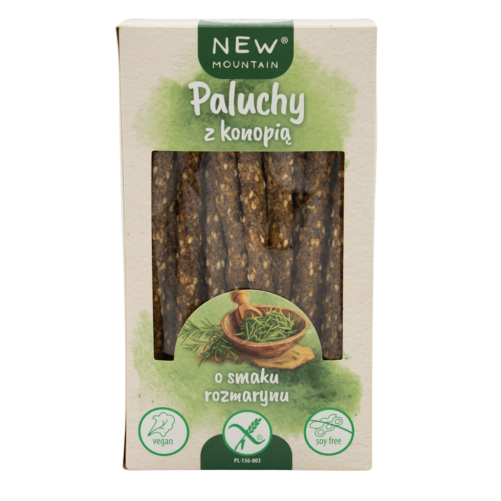 PALUCHY MOCY KONOPNE Z ROZMARYNEM BEZGLUTENOWE 200 g – NEW MOUNTAIN