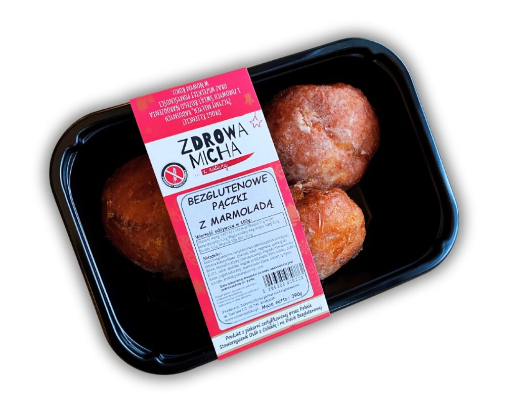 PĄCZKI Z MARMOLADĄ (3 SZT.) BEZGLUTENOWE 300 g – ZDROWA MICHA (NA ZAMÓWIENIE – PRODUKT SEZONOWY)