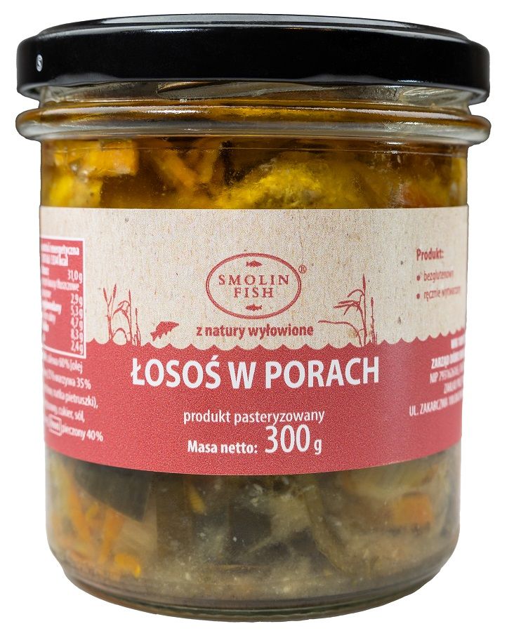 ŁOSOŚ W PORACH BEZGLUTENOWY 300 g – SMOLIN FISH (NA ZAMÓWIENIE)