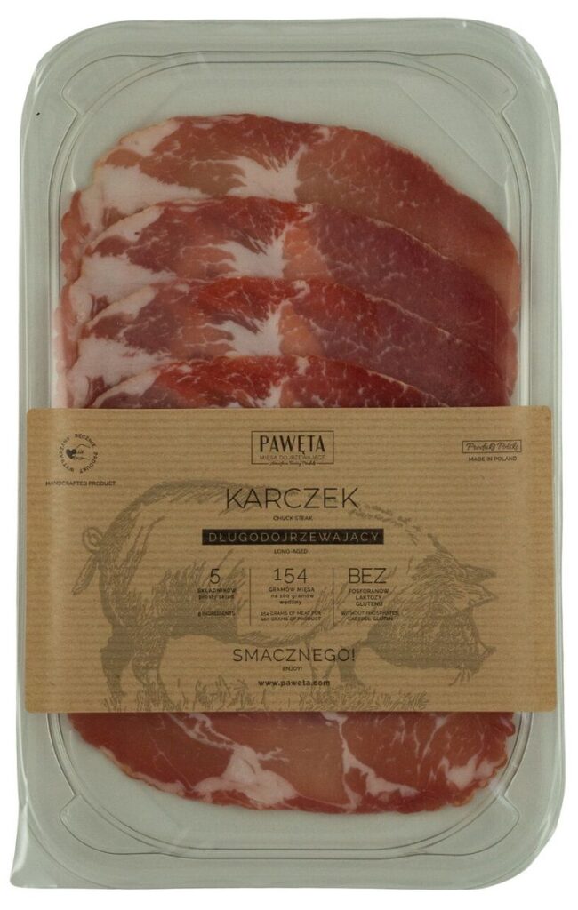 KARCZEK WIEPRZOWY DOJRZEWAJĄCY PLASTRY BEZGLUTENOWY 65 g – PAWĘTA