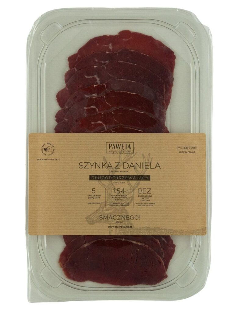 SZYNKA Z DANIELA DOJRZEWAJĄCA PLASTRY BEZGLUTENOWA 65 g – PAWĘTA