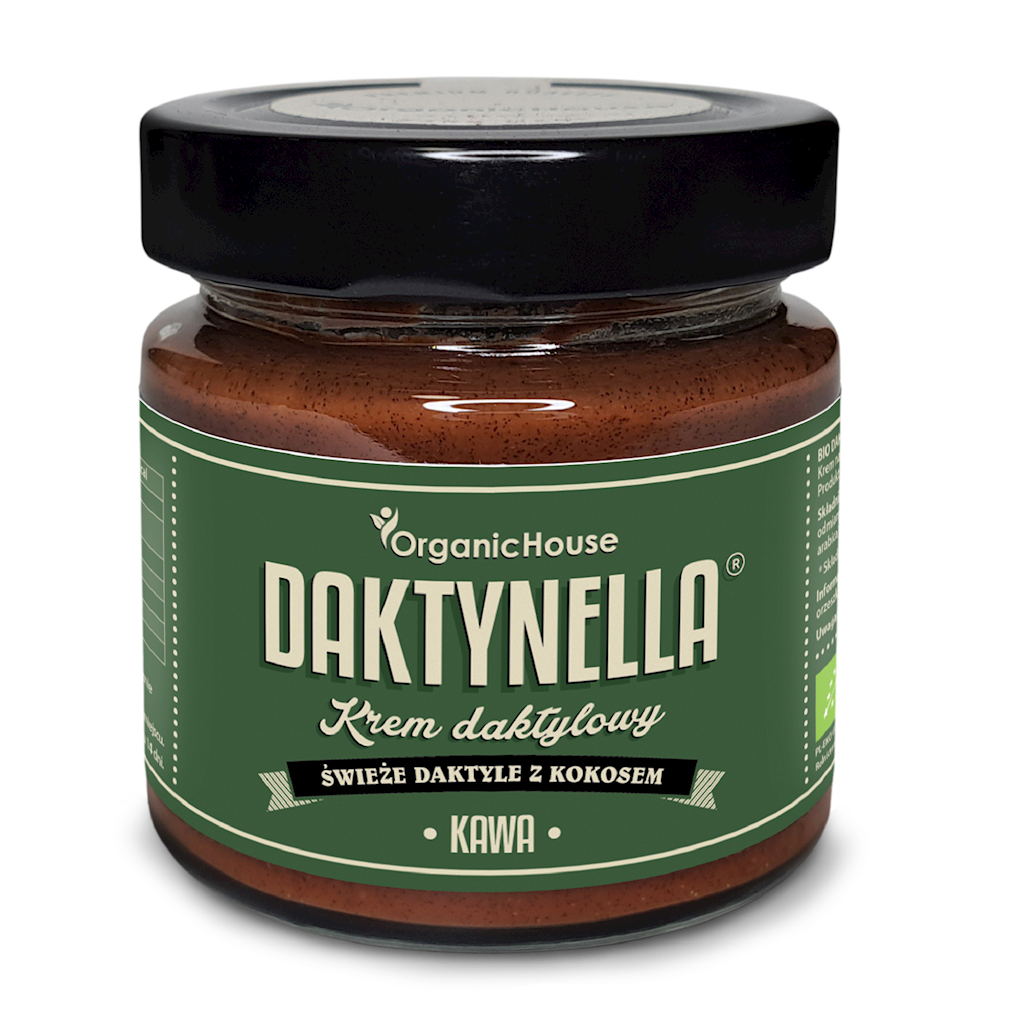 KREM KOKOS – DAKTYLE MEDJOOL – KAWA BEZGLUTENOWY BIO 190 g – ORGANICHOUSE (DAKTYNELLA)