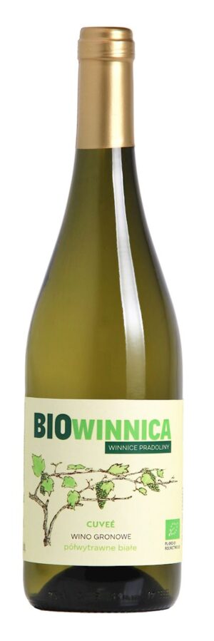WINO BIAŁE PÓŁWYTRAWNE CUVÉE BIO 750 ml - WINNICE PRADOLINY (BIOWINNICA)