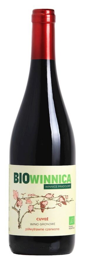 WINO CZERWONE PÓŁWYTRAWNE CUVÉE BIO 750 ml - WINNICE PRADOLINY (BIOWINNICA)