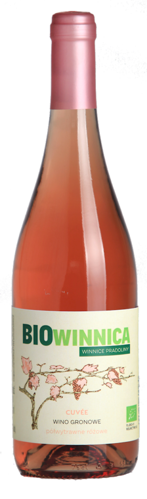 WINO RÓŻOWE PÓŁWYTRAWNE CUVÉE BIO 750 ml - WINNICE PRADOLINY (BIOWINNICA)