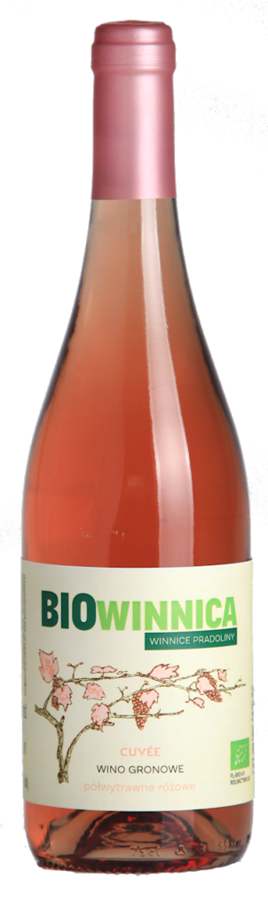 WINO RÓŻOWE PÓŁWYTRAWNE CUVÉE BIO 750 ml – WINNICE PRADOLINY (BIOWINNICA)