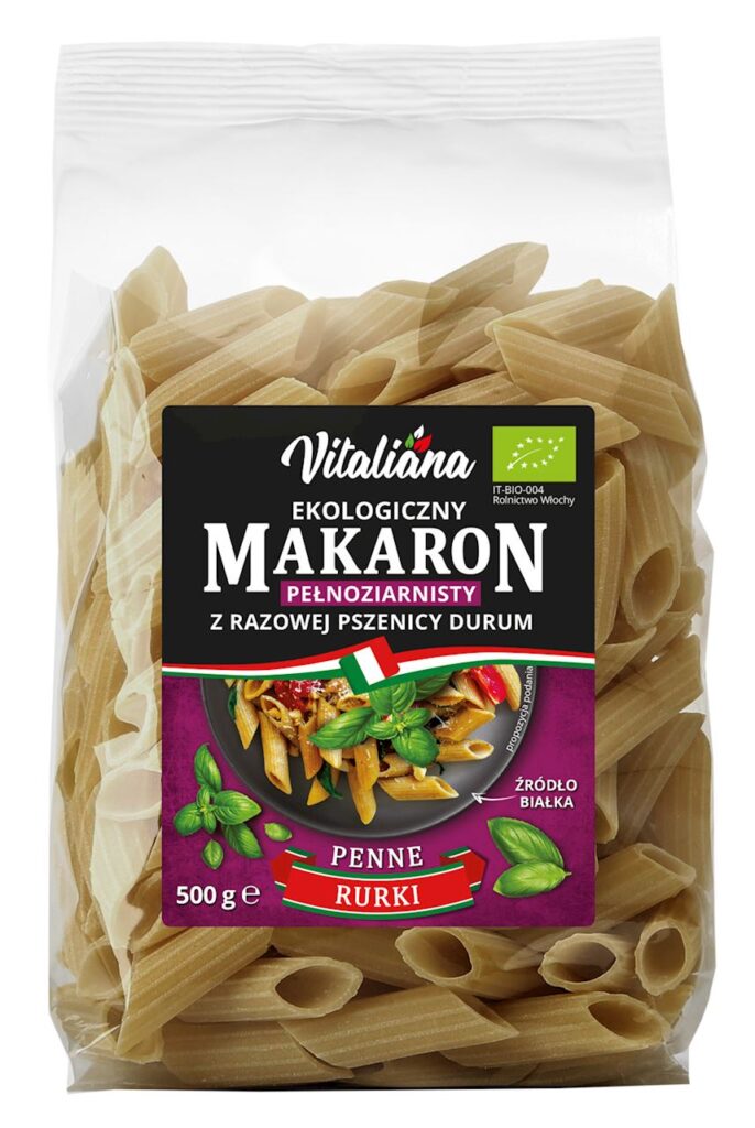 MAKARON (SEMOLINOWY RAZOWY) PENNE BIO 500 g – VITALIANA