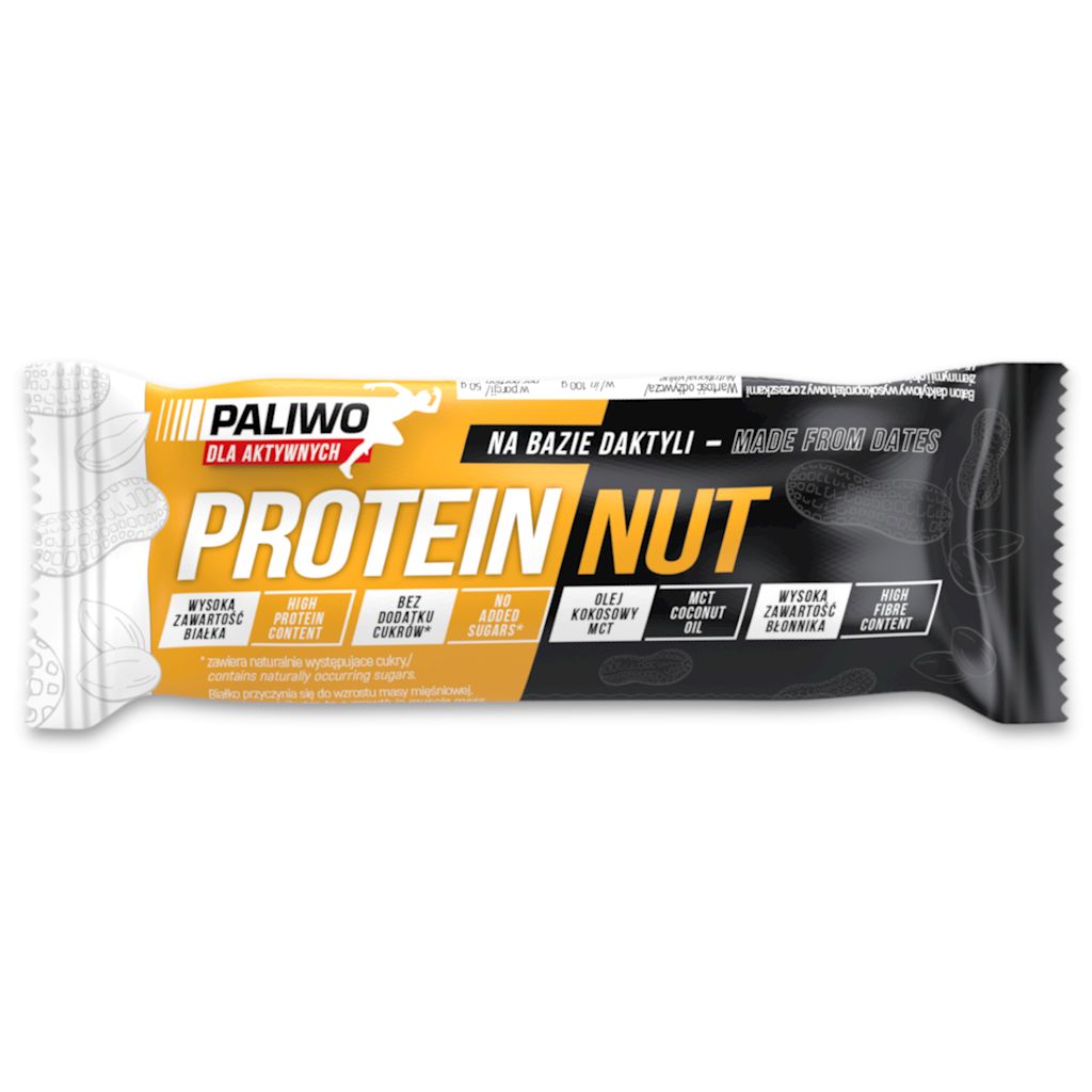 BATON PROTEINOWY ORZECHOWY Z OLEJEM MCT 50 g – PALIWO DLA AKTYWNYCH