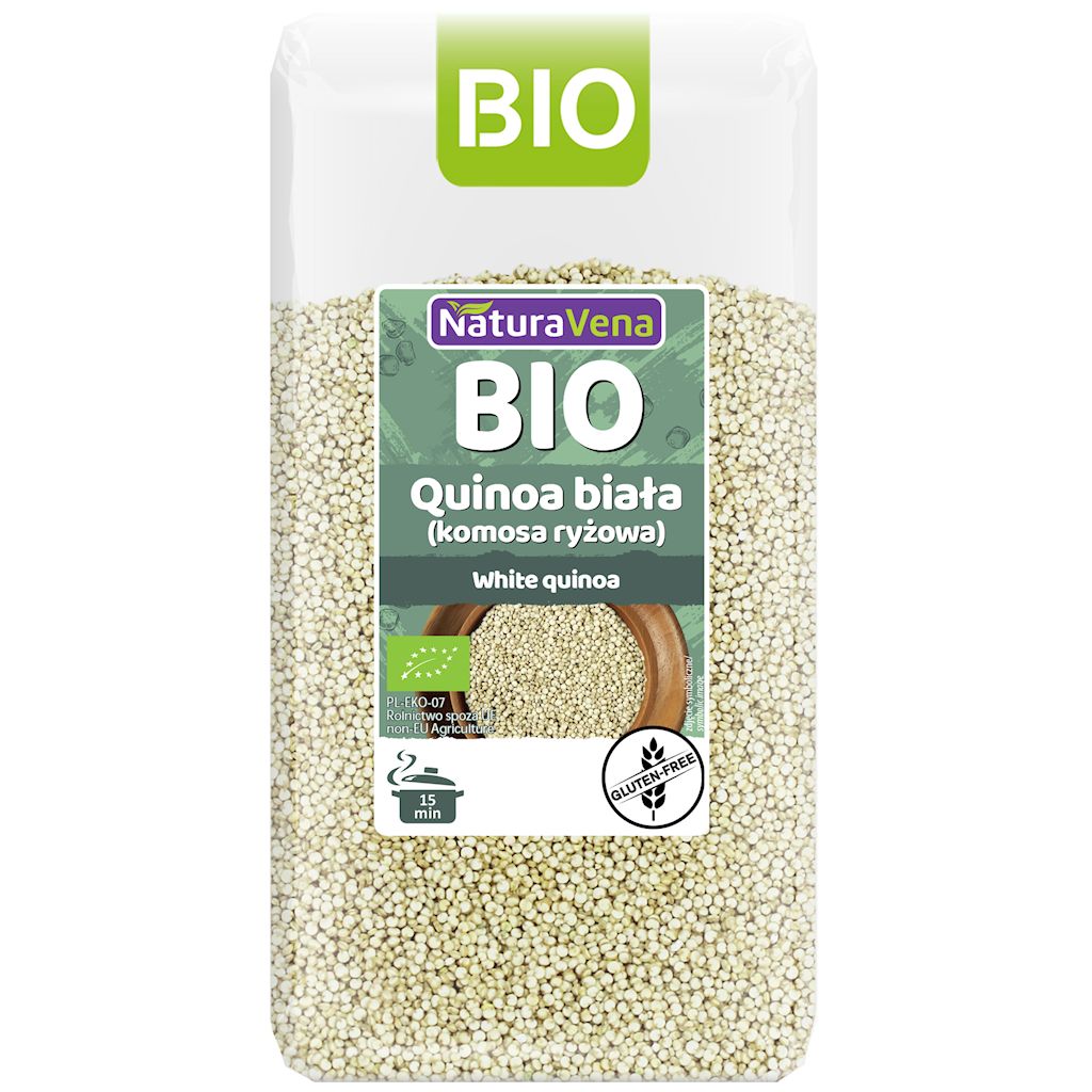 QUINOA BIAŁA (KOMOSA RYŻOWA) BEZGLUTENOWA BIO 450 g – NATURAVENA