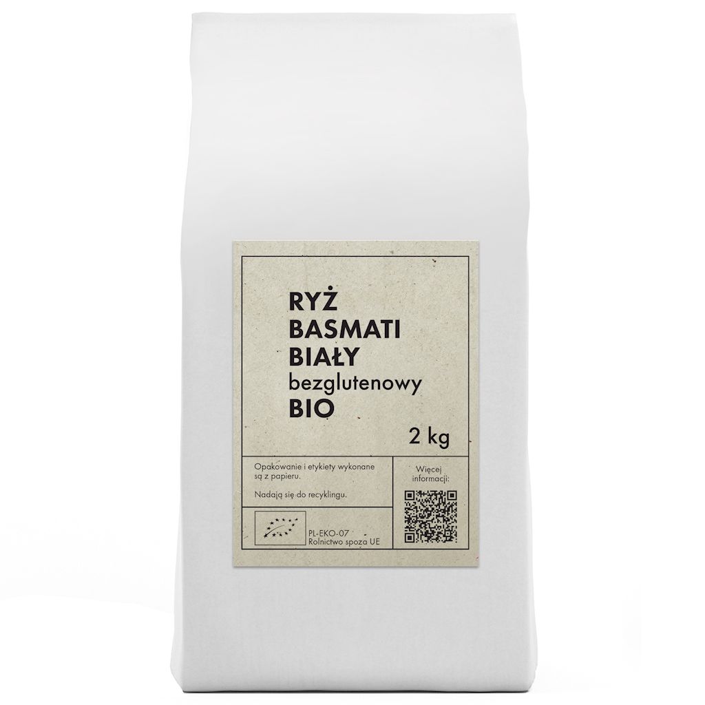 RYŻ BASMATI BIAŁY BEZGLUTENOWY BIO 2 kg – THE PLANET