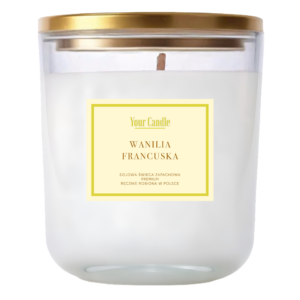ŚWIECA SOJOWA ZAPACHOWA WANILIA FRANCUSKA 180 ml - YOUR CANDLE